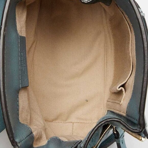Chloe Light Blue Leather and Suede Mini Faye Backpack Bag - Picture 9 of 11